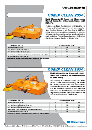 Măturători stradale montate Wiedenmann CombiClean 2600