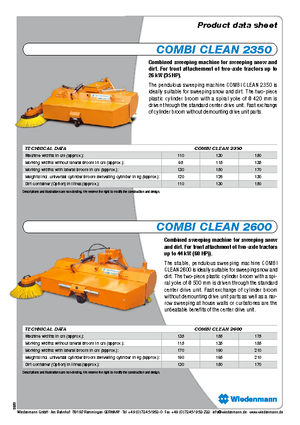 Măturători stradale montate Wiedenmann CombiClean 2600