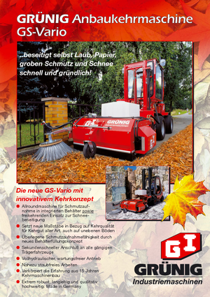 Măturători stradale montate Grünig GS-Vario 2000 Jumbo