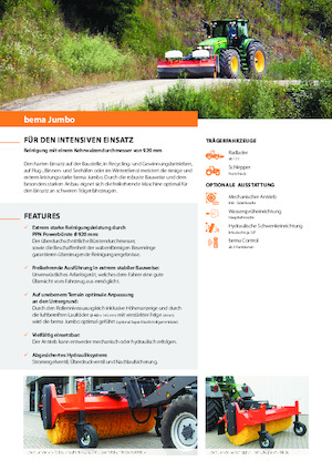 Măturători stradale montate Bema Jumbo 3000