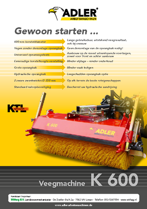 Măturători stradale montate Adler K 600-210