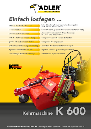Măturători stradale montate Adler K 600-210