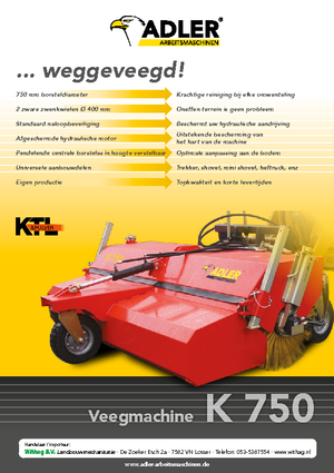 Măturători stradale montate Adler K 750-270