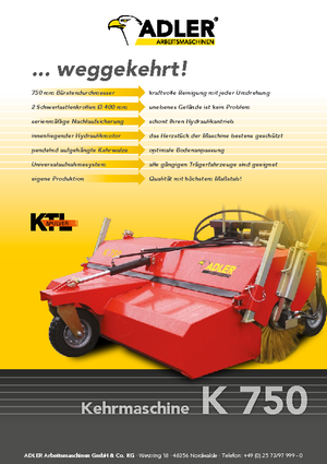 Măturători stradale montate Adler K 750-270