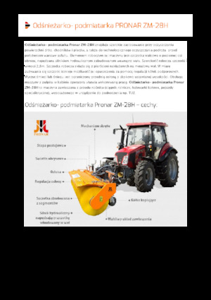 Măturători stradale montate Pronar ZM 28H