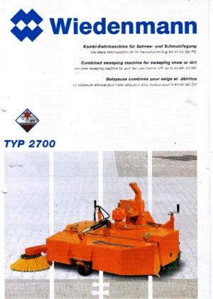 Măturători stradale montate Wiedenmann 2700