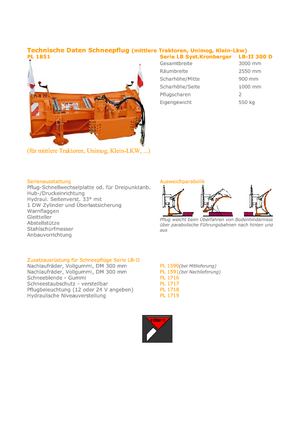 Pluguri de zăpadă cu lame multiple Hydrac LB II 300  DP