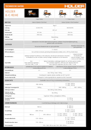 Vehicule municipale multifuncționale diesel Holder C 65 SC