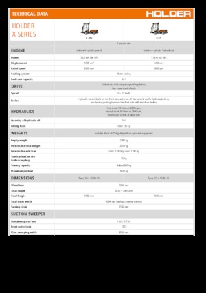 Vehicule municipale multifuncționale pe benzină Holder X 45i