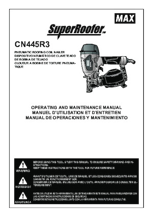 Cuie și capsatoare MAX USA CORP. CN445R3