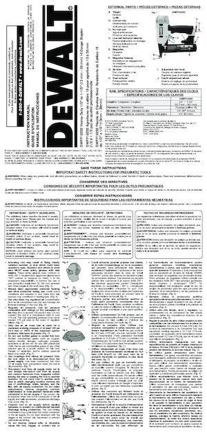 Cuie și capsatoare DEWALT DWFP12232 