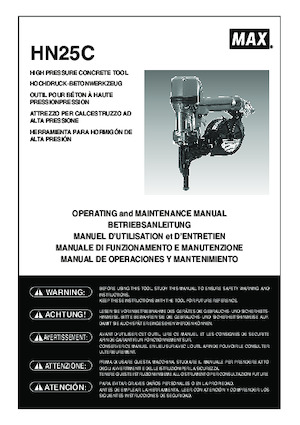 Cuie și capsatoare MAX USA CORP. HN25C