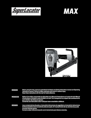 Cuie și capsatoare MAX USA CORP. SN438J