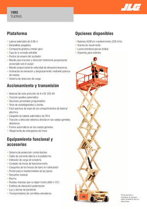 Platforme de ridicare de tip foarfecă pe roți JLG 10RS