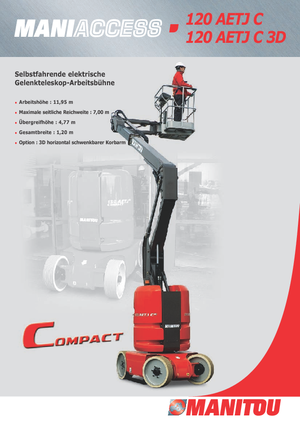 Nacele cu braț articulat pe roți Manitou 120 AETJ C