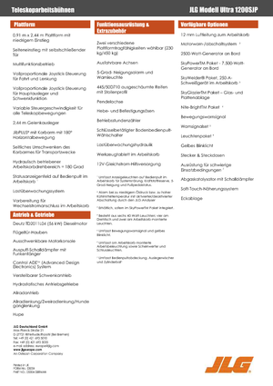 Nacele telescopice pe roți JLG 1200SJP