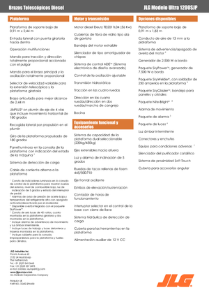 Nacele telescopice pe roți JLG 1200SJP