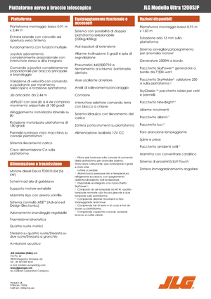 Nacele telescopice pe roți JLG 1200SJP