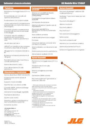 Nacele cu braț articulat pe roți JLG 1250AJP