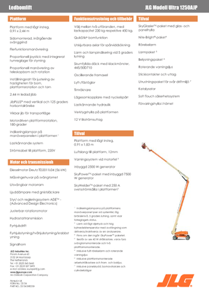 Nacele cu braț articulat pe roți JLG 1250AJP