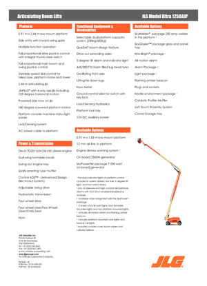 Nacele cu braț articulat pe roți JLG 1250AJP