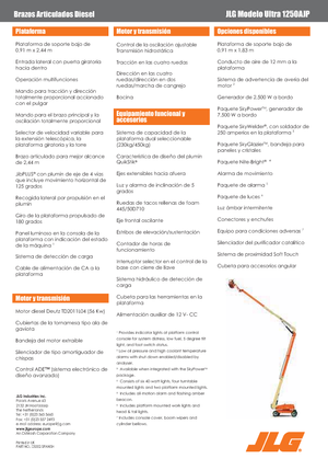 Nacele cu braț articulat pe roți JLG 1250AJP