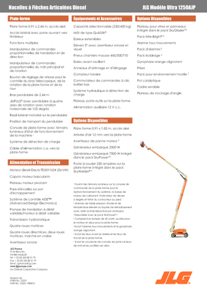 Nacele cu braț articulat pe roți JLG 1250AJP