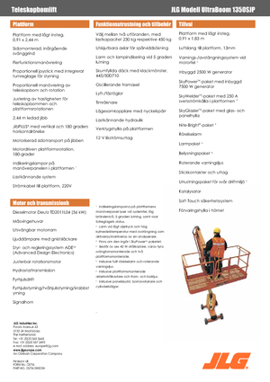 Nacele telescopice pe roți JLG 1350SJP