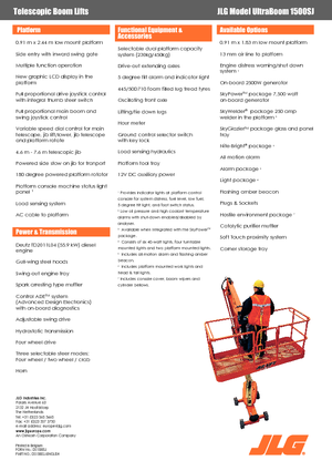 Nacele telescopice pe roți JLG 1500SJ