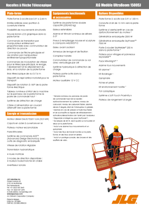 Nacele telescopice pe roți JLG 1500SJ