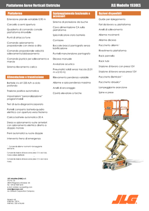 Platforme de ridicare de tip foarfecă pe roți JLG 1930ES