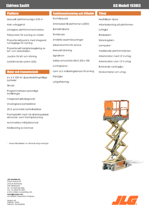 Platforme de ridicare de tip foarfecă pe roți JLG 1930ES