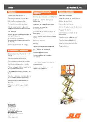 Platforme de ridicare de tip foarfecă pe roți JLG 1930ES