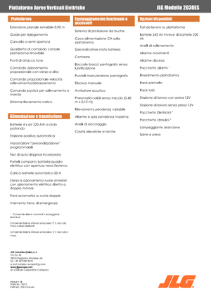 Platforme de ridicare de tip foarfecă pe roți JLG 2030 ES