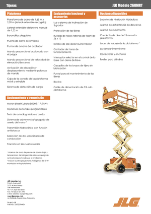 Platforme de ridicare de tip foarfecă pe roți JLG 260MRTA