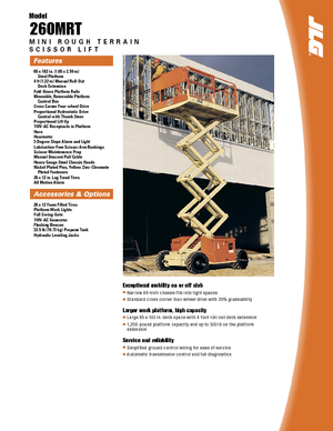 Platforme de ridicare de tip foarfecă pe roți JLG 260MRTA