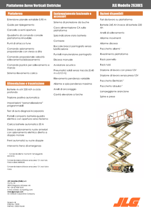 Platforme de ridicare de tip foarfecă pe roți JLG 2630 ES