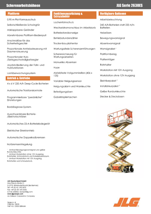 Platforme de ridicare de tip foarfecă pe roți JLG 2630 ES