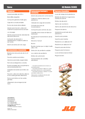 Platforme de ridicare de tip foarfecă pe roți JLG 2630 ES