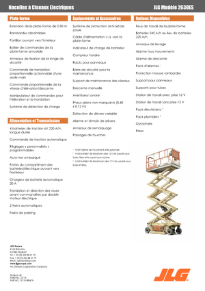 Platforme de ridicare de tip foarfecă pe roți JLG 2630 ES