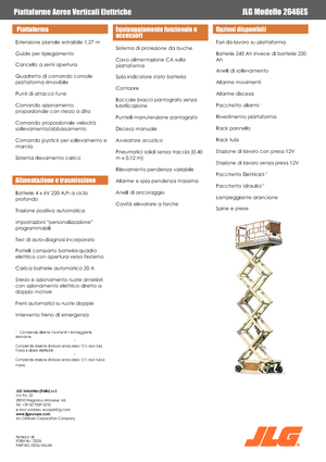 Platforme de ridicare de tip foarfecă pe roți JLG 2646ES