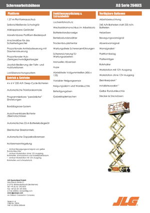 Platforme de ridicare de tip foarfecă pe roți JLG 2646ES