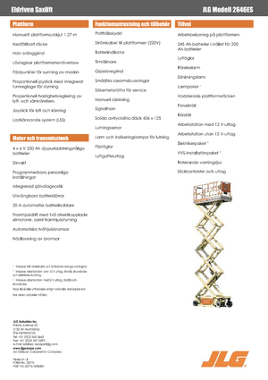 Platforme de ridicare de tip foarfecă pe roți JLG 2646ES