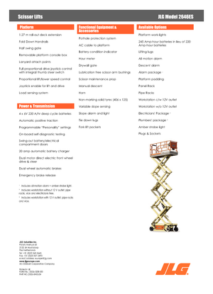 Platforme de ridicare de tip foarfecă pe roți JLG 2646ES