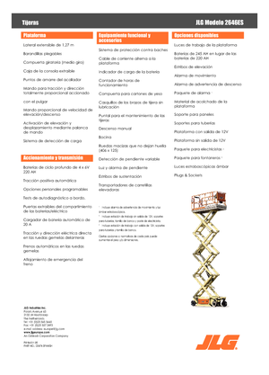 Platforme de ridicare de tip foarfecă pe roți JLG 2646ES