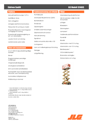 Platforme de ridicare de tip foarfecă pe roți JLG 3246ES