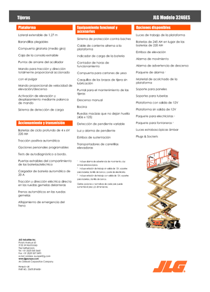 Platforme de ridicare de tip foarfecă pe roți JLG 3246ES