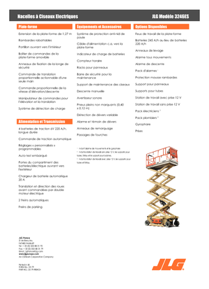 Platforme de ridicare de tip foarfecă pe roți JLG 3246ES