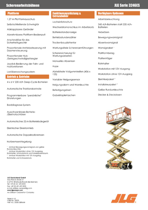 Platforme de ridicare de tip foarfecă pe roți JLG 3246ES