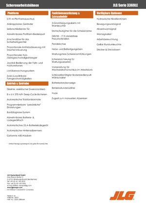 Platforme de ridicare de tip foarfecă pe roți JLG 3369LE